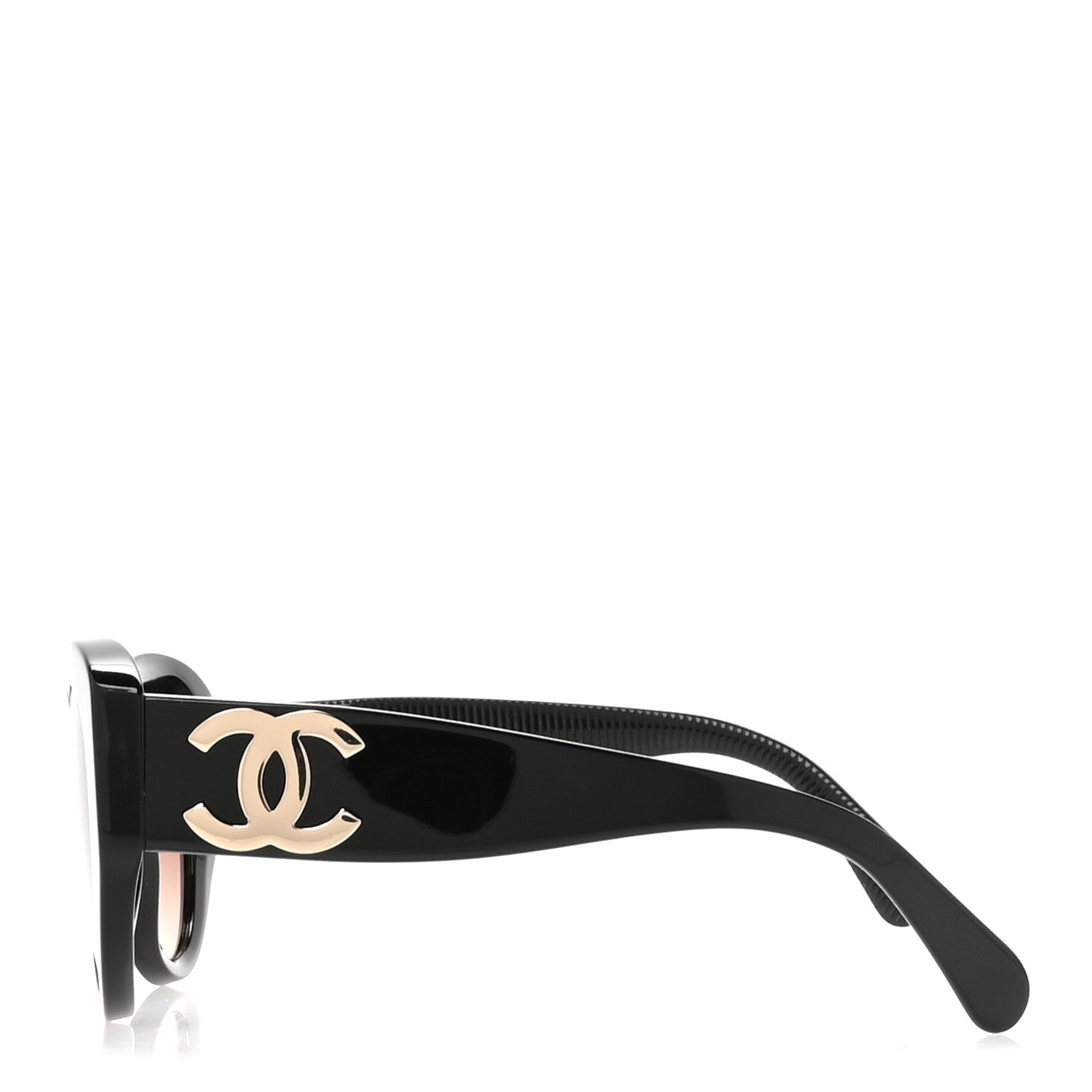 Chanel Acetate Butterfly Large CC Sunglasses 5492 Black 3 of 8