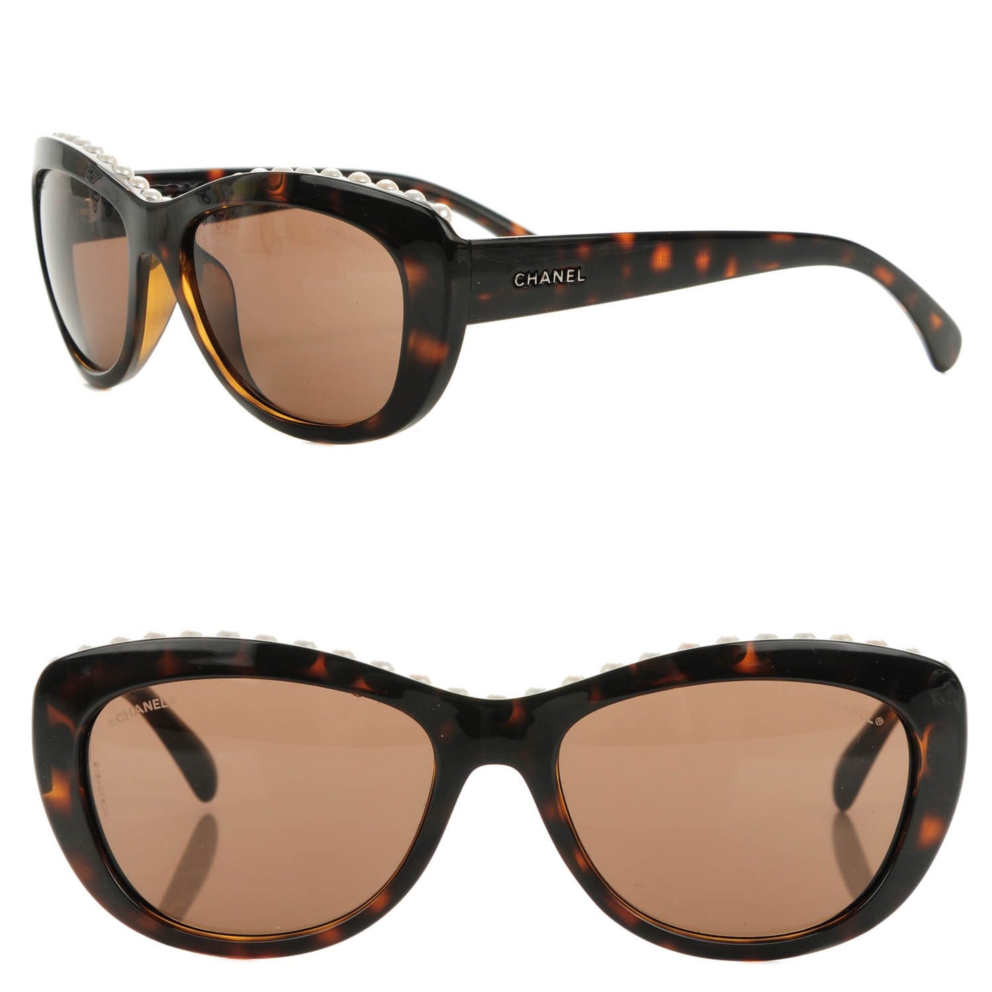 Freshwater Cultured Pearl Cat Eye Sunglasses 6038-H Tortoise