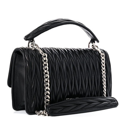Miu Miu Nappa Matelasse Top Handle Chain Crossbody Black 3 of 10