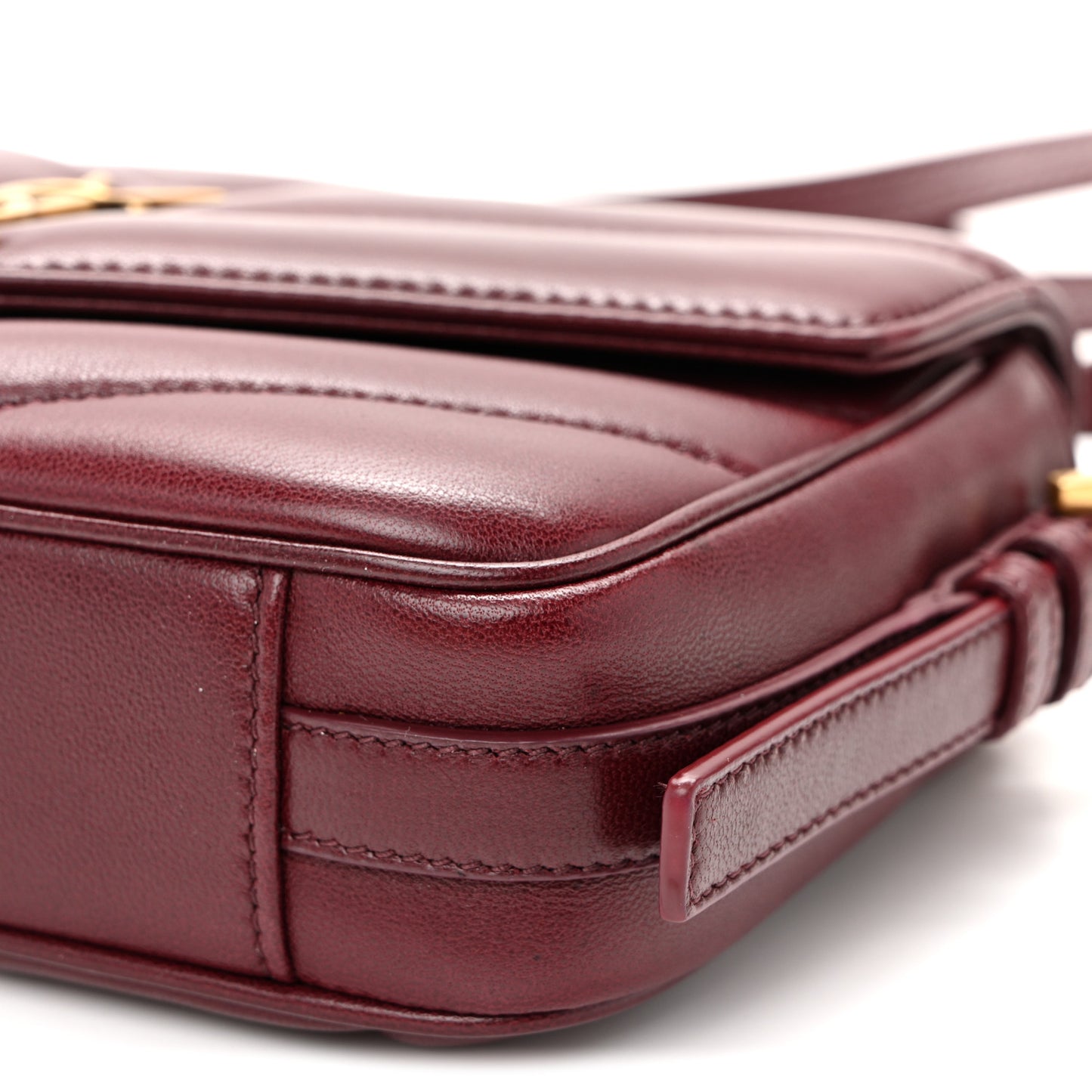 Lambskin Quilted Monogram Toy Loulou Crossbody Bag  Rouge Cabernet