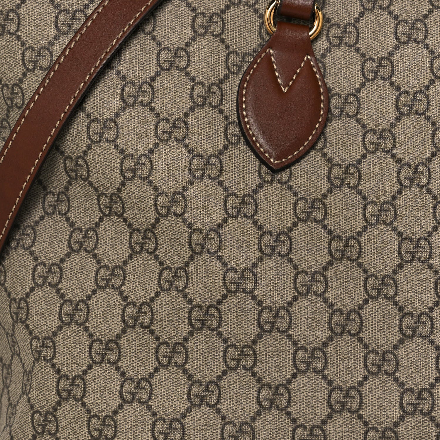 Gucci Soft GG Supreme Monogram Medium Crossbody Tote Beige Cuir 8 of 14