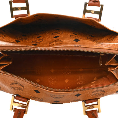 MCM Visetos Essential Boston Bag Cognac 4 of 9