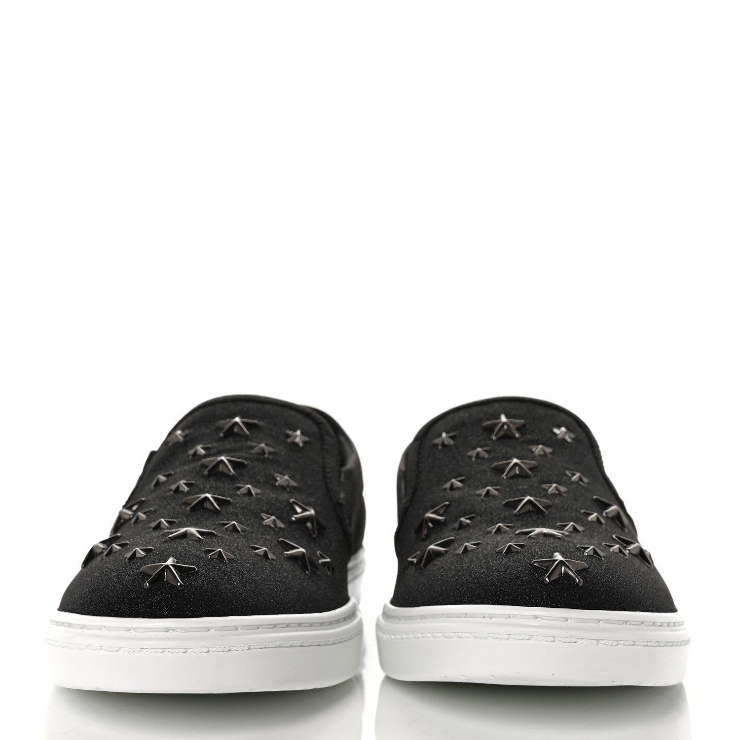 Jimmy Choo Fine Glitter Suede Mens Grove Sneakers 41.5 Black 2 of 8