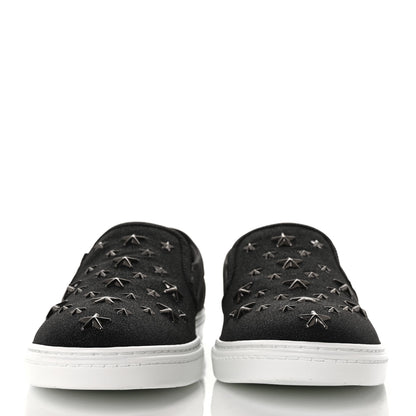 Jimmy Choo Fine Glitter Suede Mens Grove Sneakers 41.5 Black 2 of 8