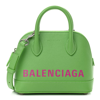 Balenciaga Grained Calfskin XXS Ville Top Handle Bag Light Green Fuchsia 1 of 20