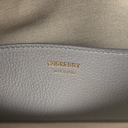Burberry Soft Grain Calfskin Half Cube Bag Bright Cloud Grey 6 of 8