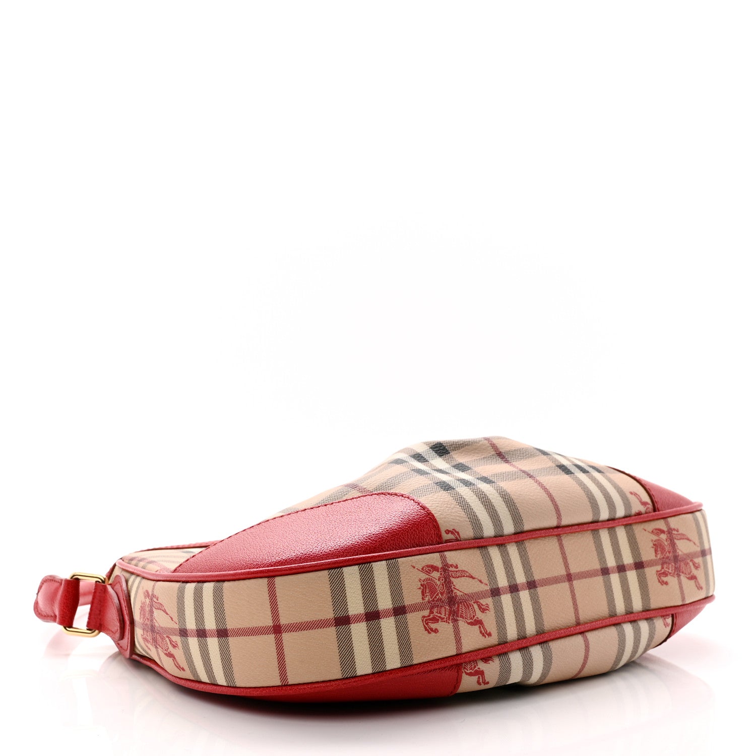 Burberry Haymarket Check Small Hernville Hobo Red 3 of 11