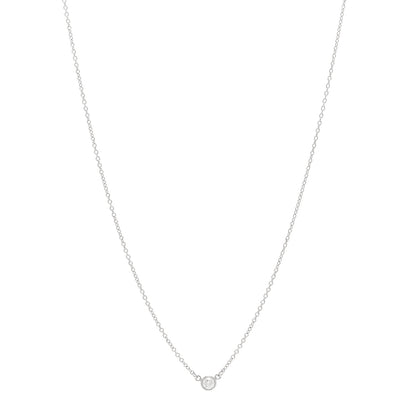 Tiffany Platinum Diamond .10ct Elsa Peretti Diamonds by the Yard Pendant Necklace 1 of 4