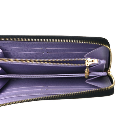 Louis Vuitton Monogram Multicolor Zippy Wallet Black Violet 5 of 9