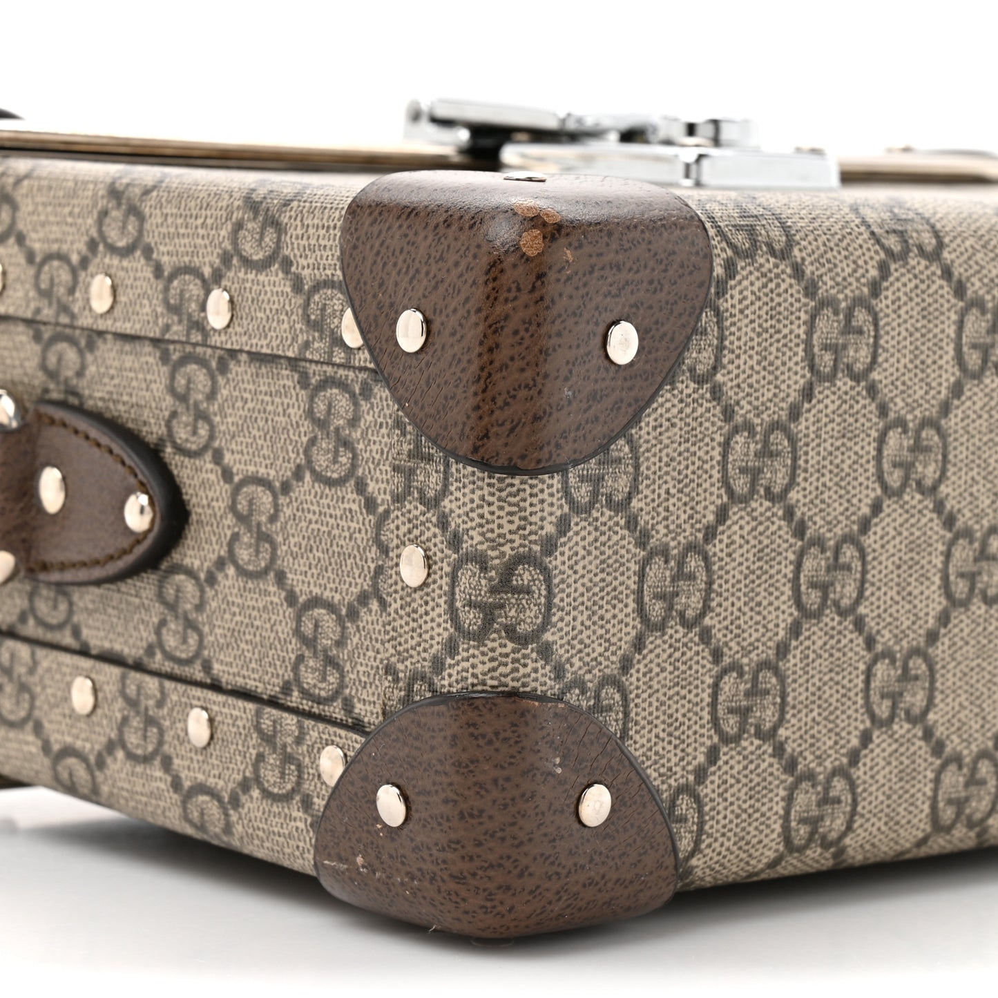 GG Supreme Monogram Globe-Trotter Beauty Case Brown