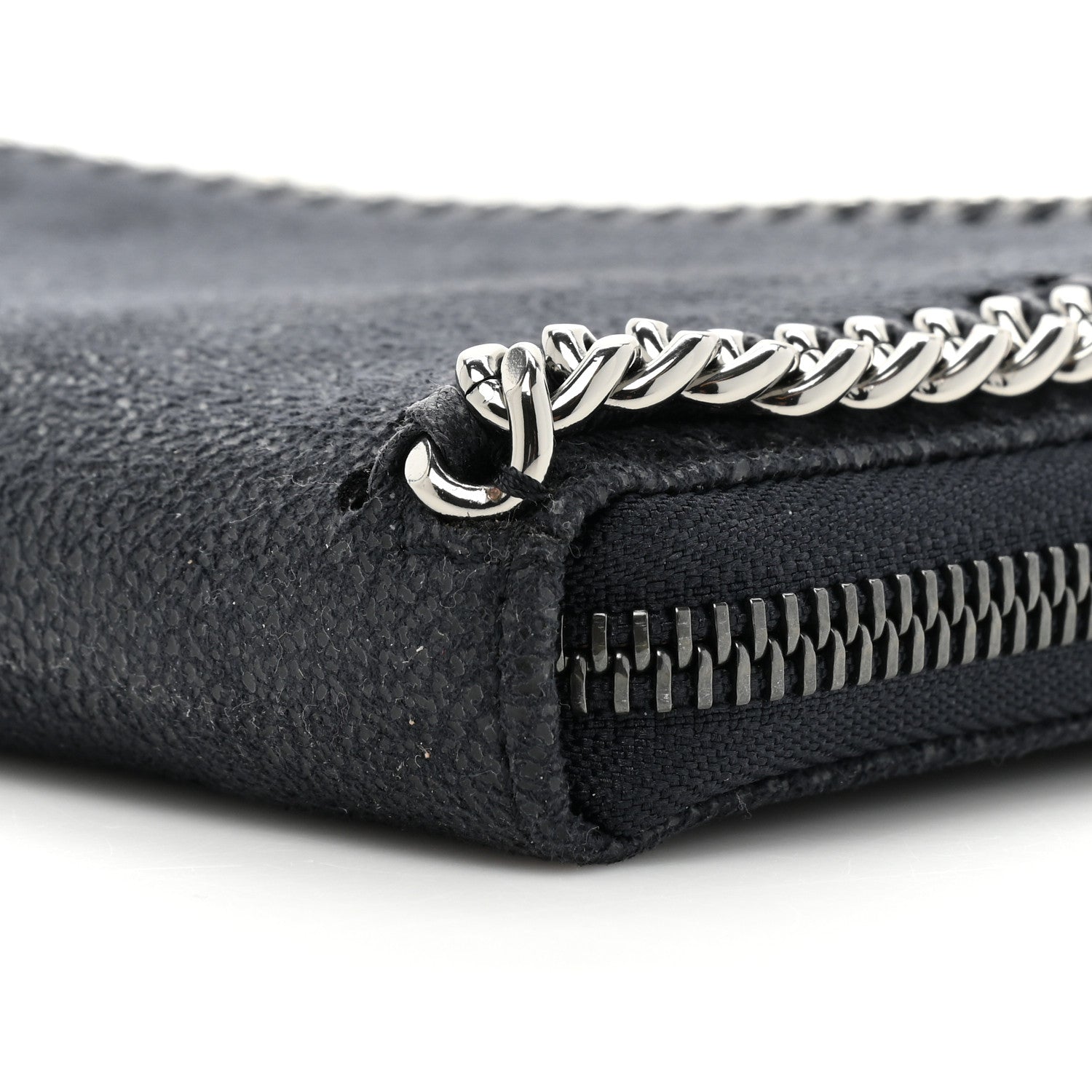 Stella McCartney Shaggy Deer Falabella Zip Around Wallet Navy 11 of 13