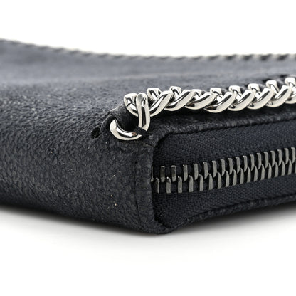 Stella McCartney Shaggy Deer Falabella Zip Around Wallet Navy 11 of 13