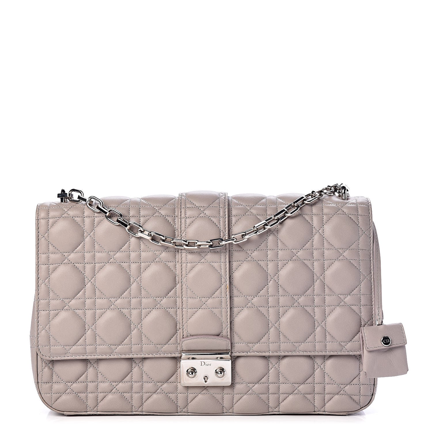 Christian Dior Lambskin Cannage Large Miss Dior Flap Grey 1 of 9