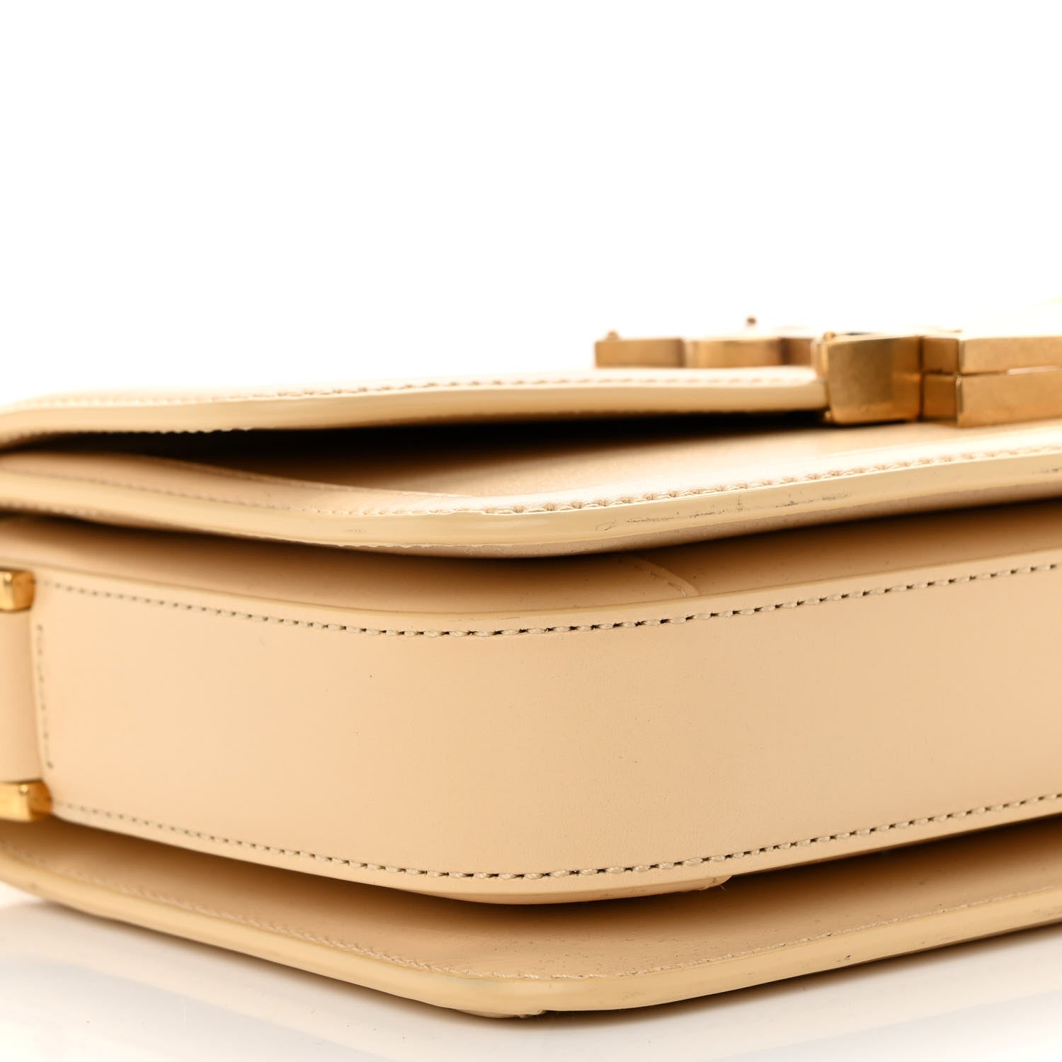 Saint Laurent Smooth Calfskin Small Solferino Satchel Ivory Natural 8 of 11
