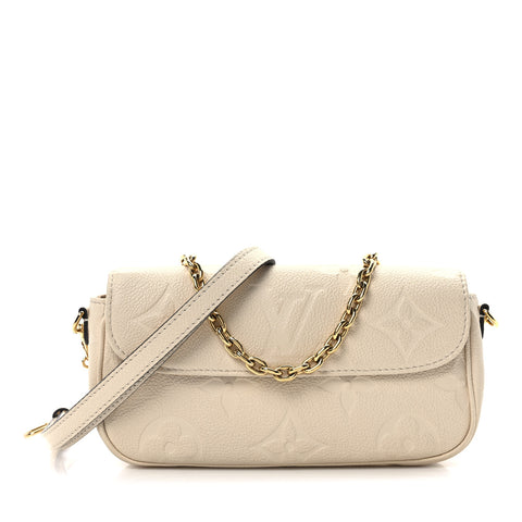 Empreinte Monogram Giant Ivy Wallet On Chain Cream