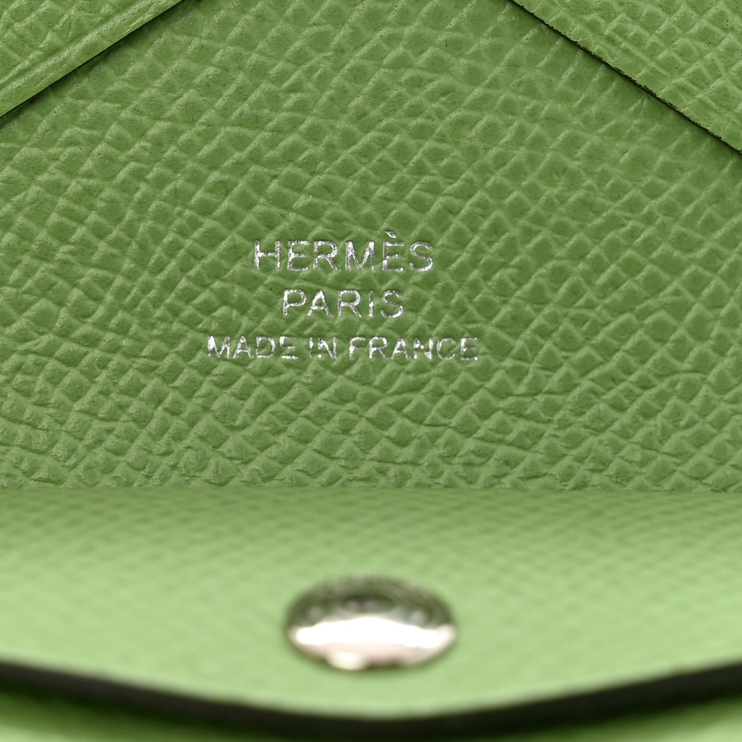 Hermes Epsom Calvi Duo Card Case Vert Criquet 6 of 6
