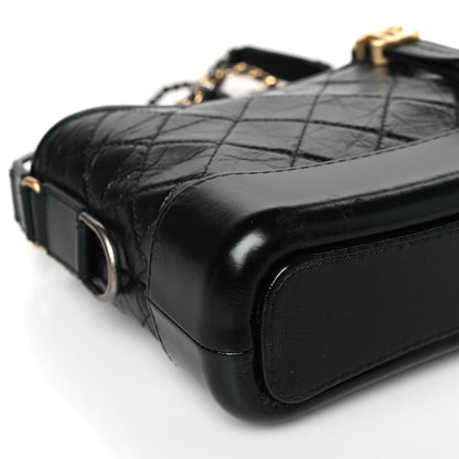 Chanel Aged Calfskin Quilted Small Gabrielle Hobo Black 8 of 9