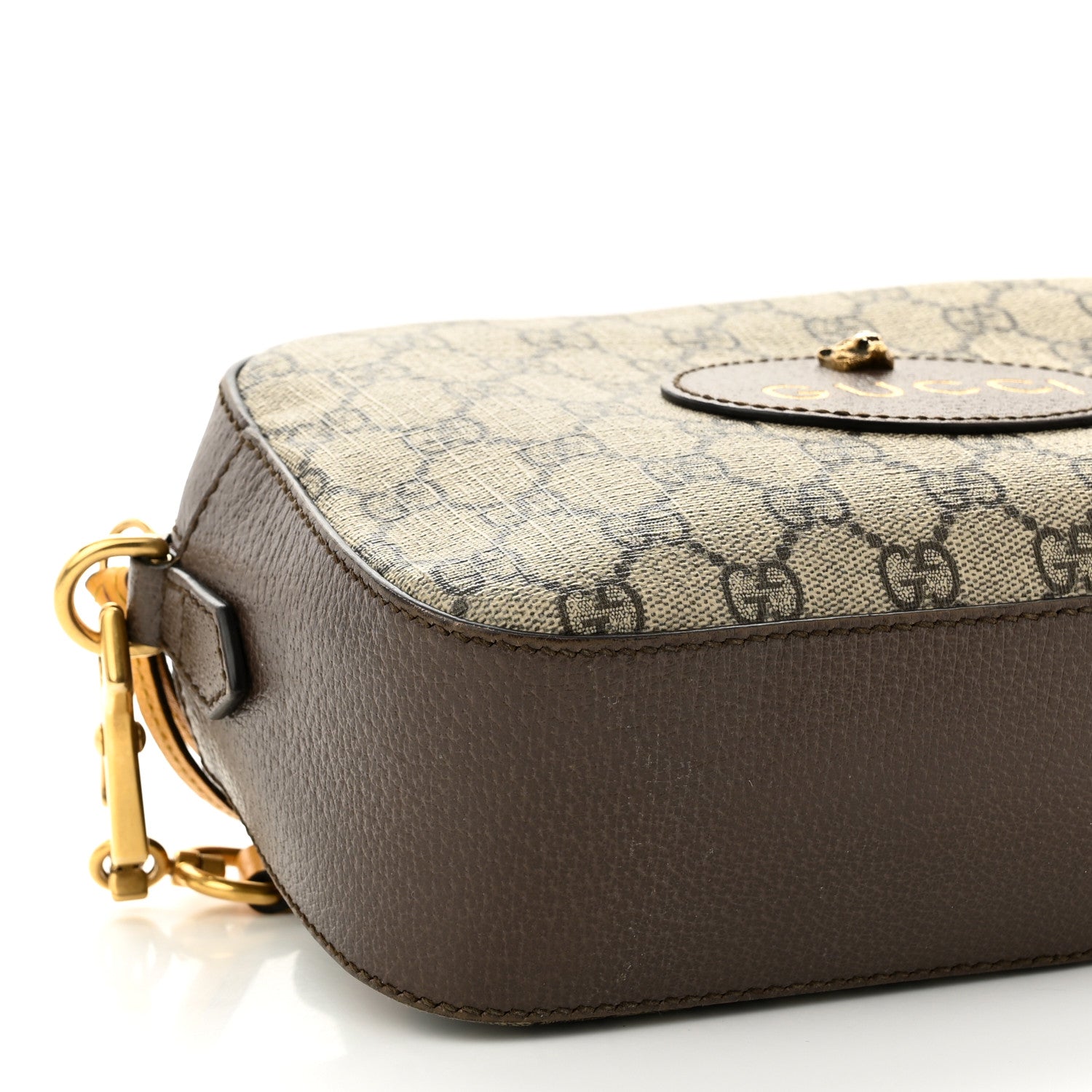 Gucci GG Supreme Monogram Web Neo Vintage Shoulder Bag Beige New Acero Crop 9 of 10