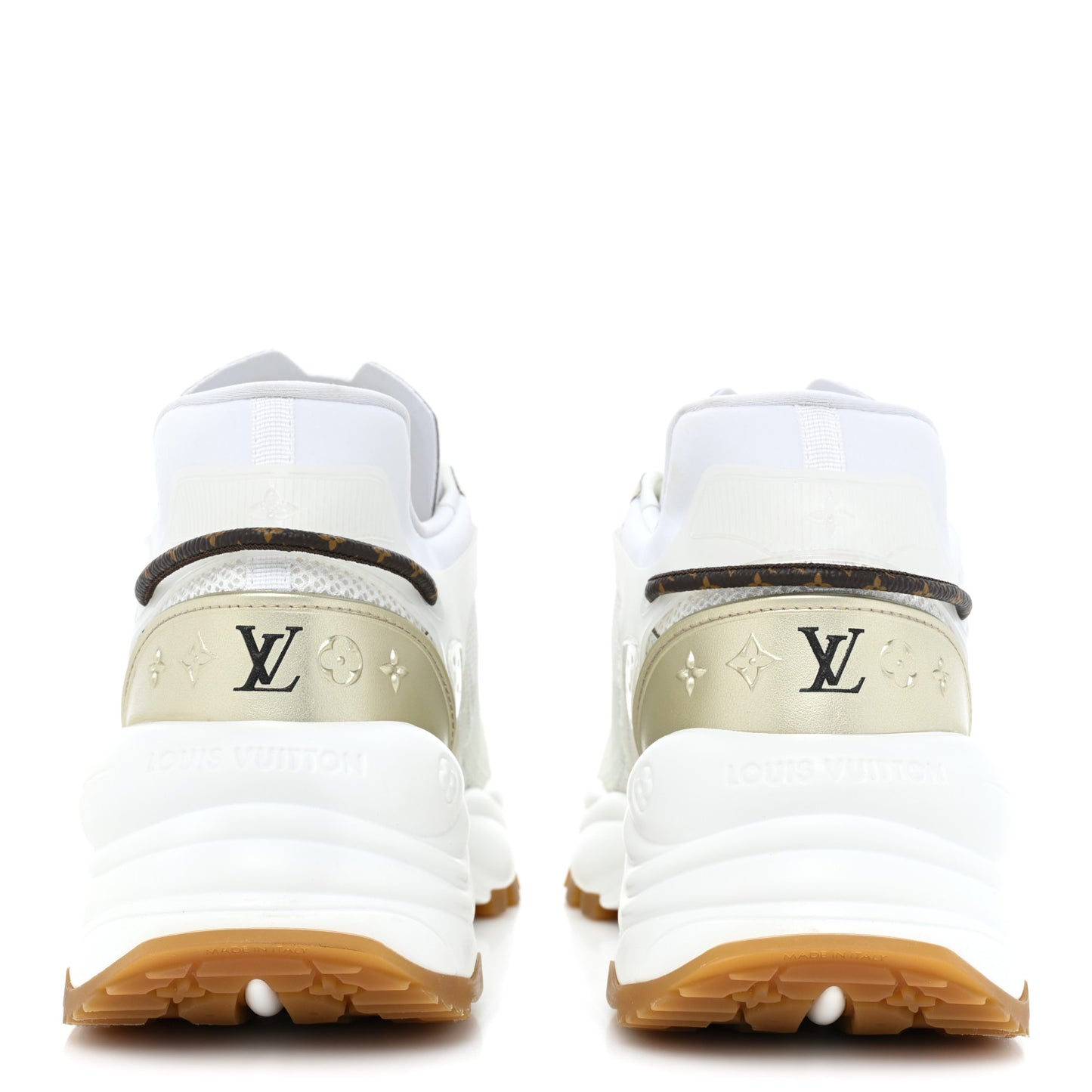 Monogram Calfskin Run 55 Sneakers 40.5 White