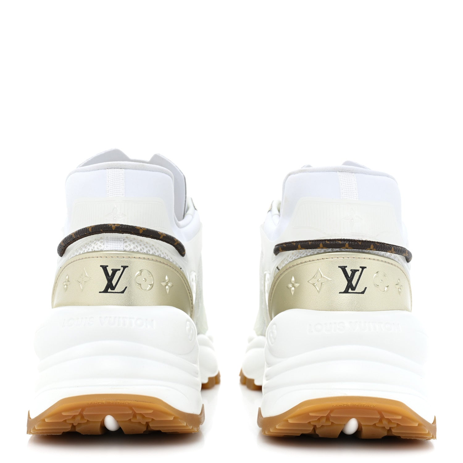 Louis Vuitton Monogram Calfskin Run 55 Sneakers 40.5 White 4 of 9