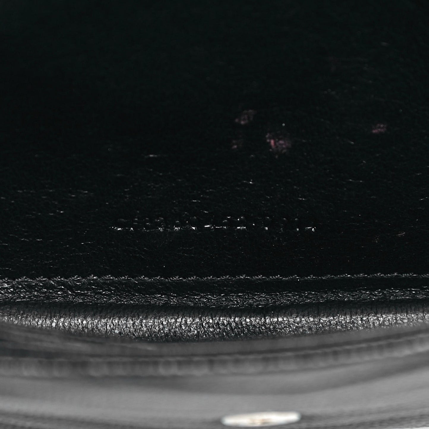 Grain De Poudre Matelasse Chevron Monogram Chain Wallet Black
