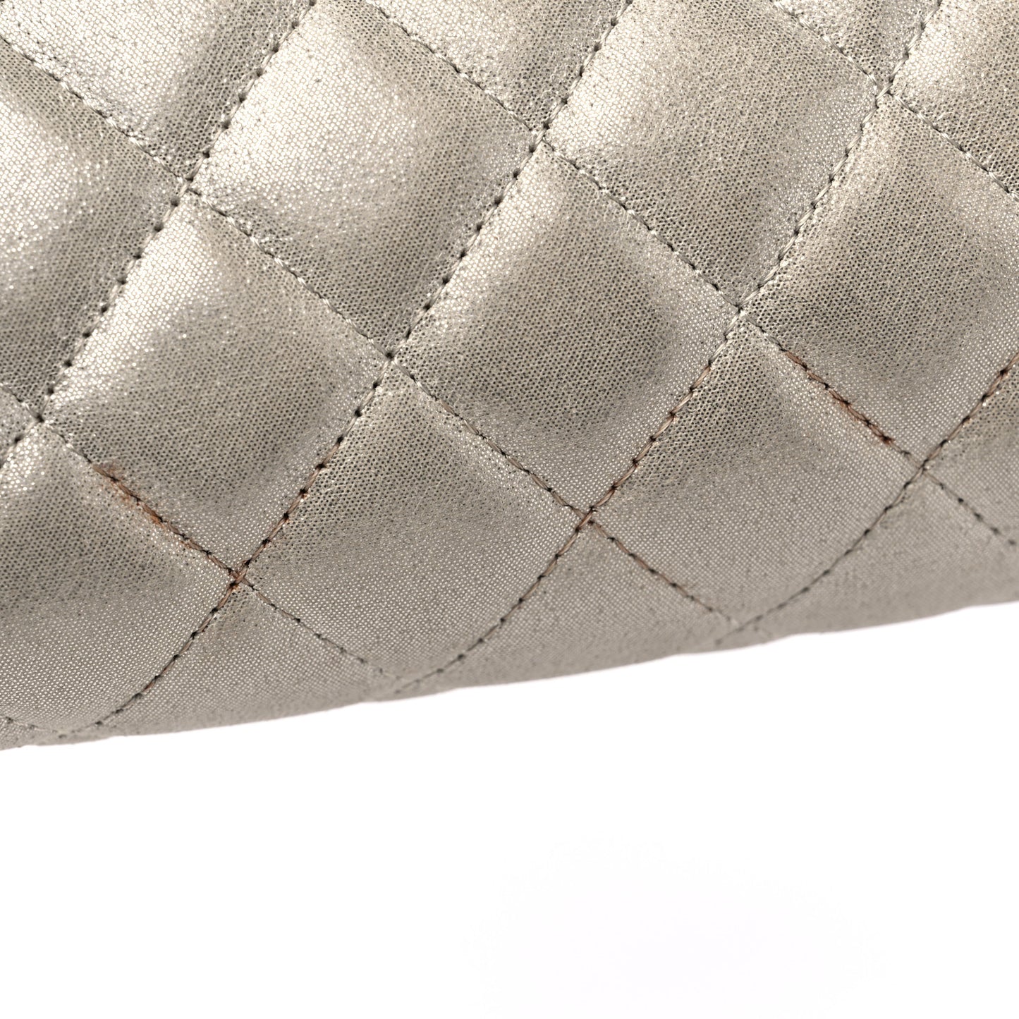 Metallic Calfskin Quilted Timeless Clutch Gold