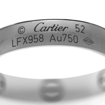 Cartier 18K White Gold 3.5mm LOVE Wedding Band Ring 52 6 4 of 5