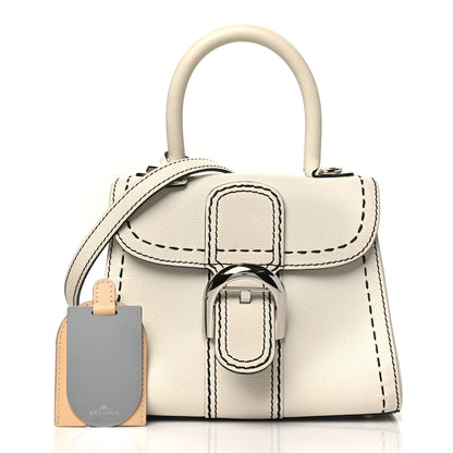 Delvaux Grained Rodeo Calfskin Surpique Mini Brillant Satchel White 3 of 12