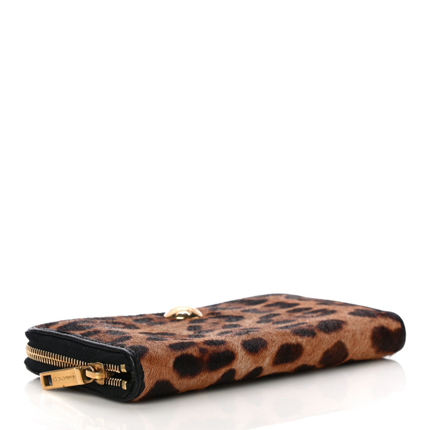 Dolce & Gabbana Pony Hair Leopard Print Zip Around Wallet 4 of 8