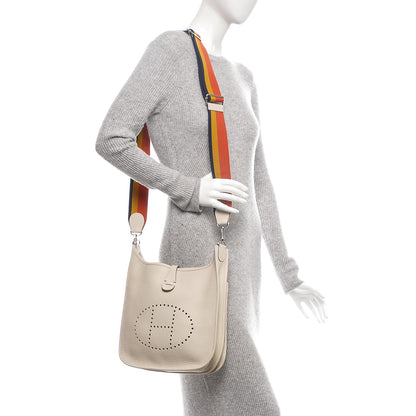 Hermes Taurillon Clemence Amazone Evelyne III PM Craie 2 of 7