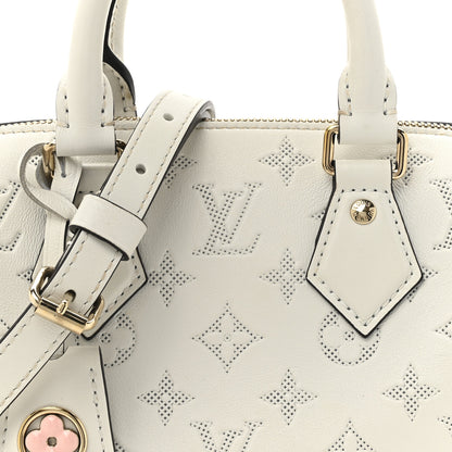 Louis Vuitton Monogram Embossed Calfskin Speedy Bandouliere 20 White Blanc 7 of 9
