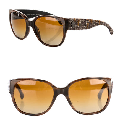 Chanel Tweed Boy CC Sunglasses 5237 Brown 1 of 4