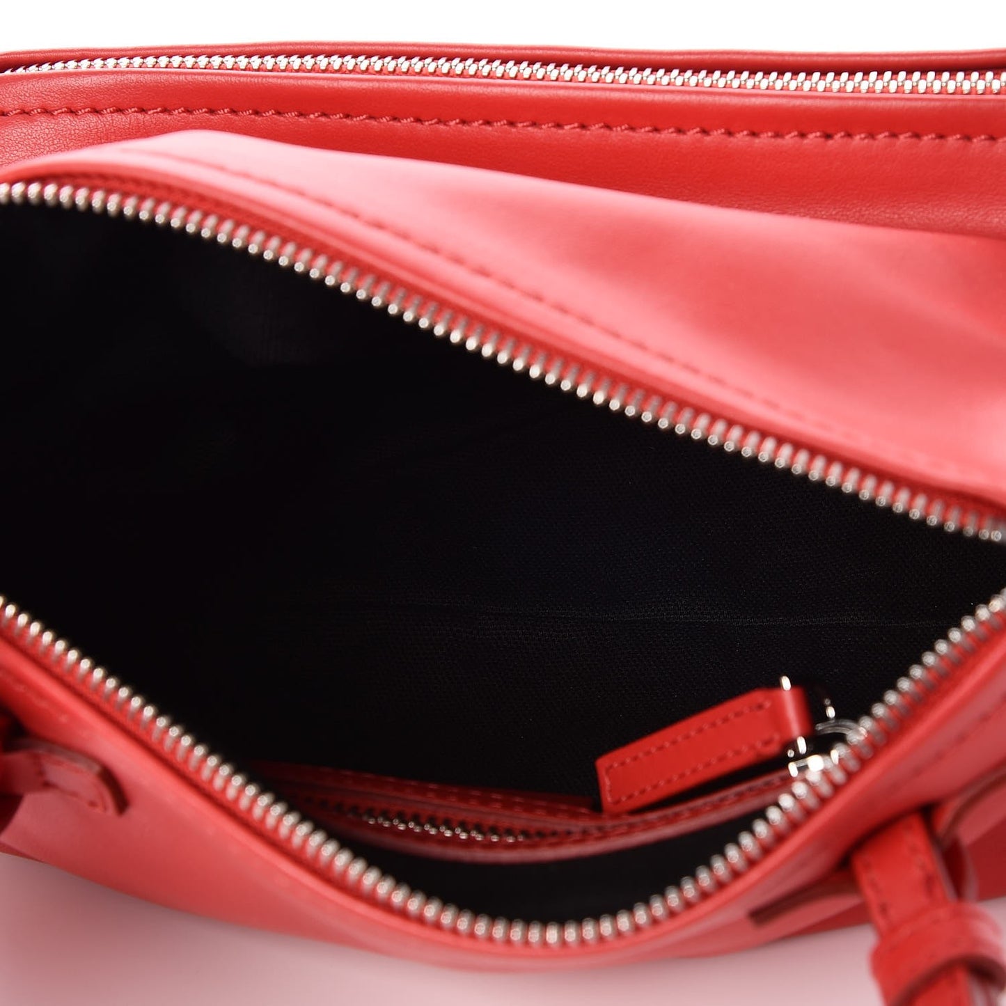 Calfskin Mini Pandora Logo Strap Medium Red