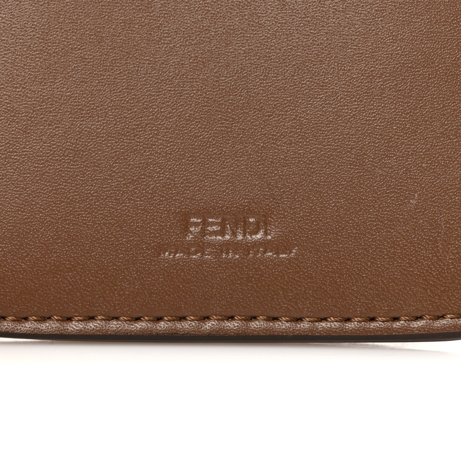 Fendi Vitello Soft F is Fendi Bi-Color FF 1974 Embossed Phone Pouch Maya Black 6 of 11