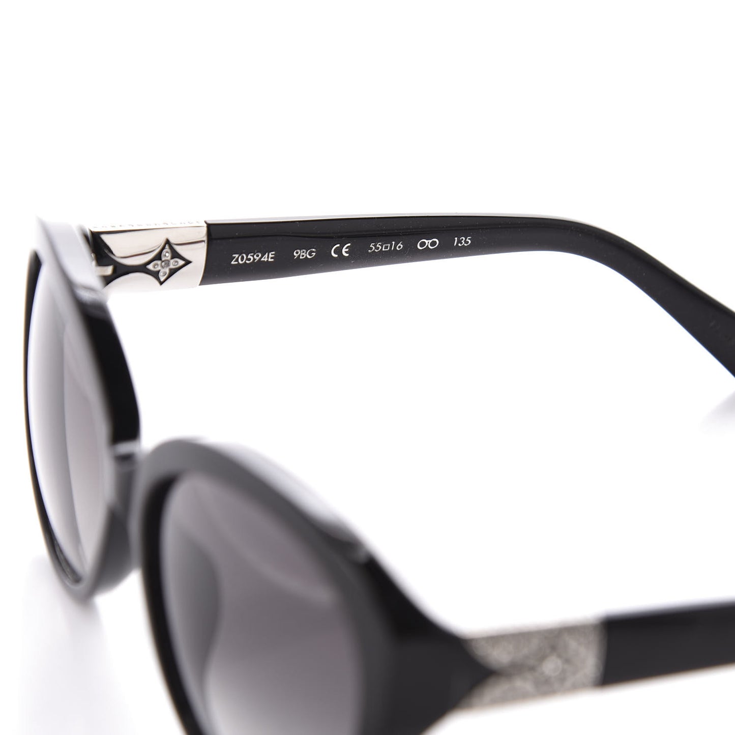 Strass Heather Cat Eye Sunglasses Z0594E Black