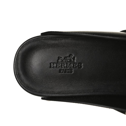 Hermes Calfskin Calya Mules 39 Black 9 of 12