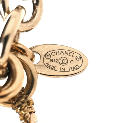 Chanel Graduated Pearl Crystal CC Multi Strand Necklace Gold 5 of 8