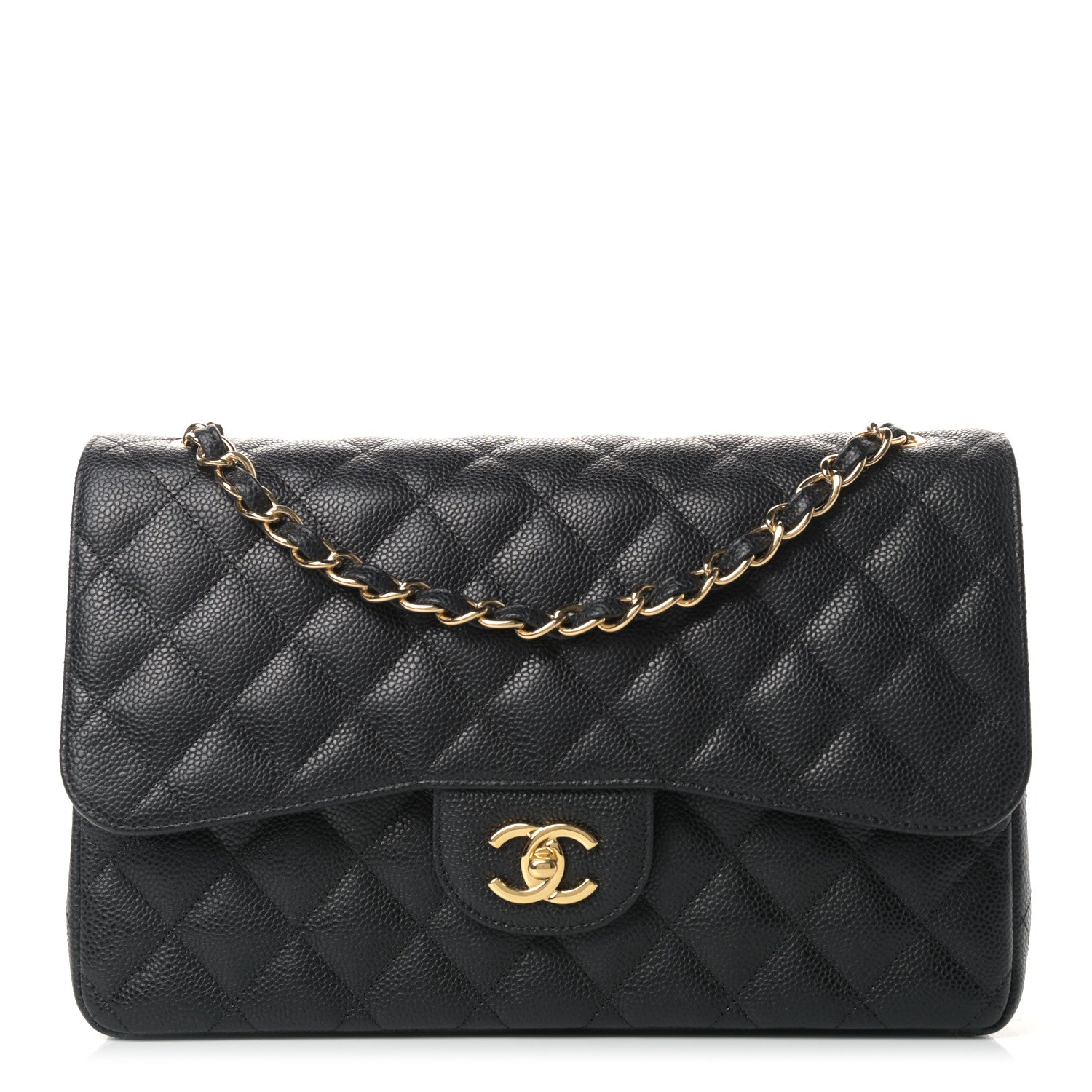Chanel Caviar Quilted Jumbo Double Flap Black 1 of 11