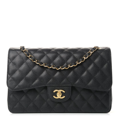 Chanel Caviar Quilted Jumbo Double Flap Black 1 of 11