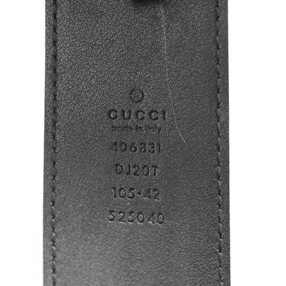 Gucci Textured Calfskin Double G 40mm Belt 105 42 Black 5 of 9