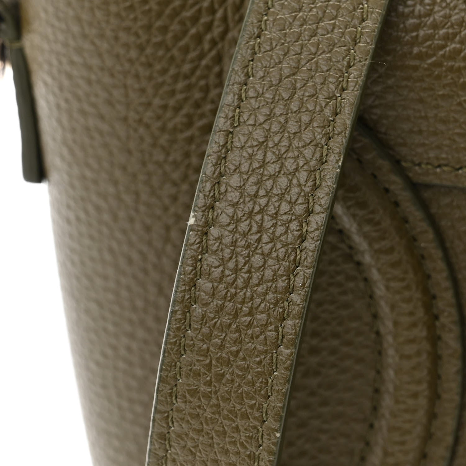 Celine Drummed Calfskin Nano Luggage Dark Olive 13 of 13