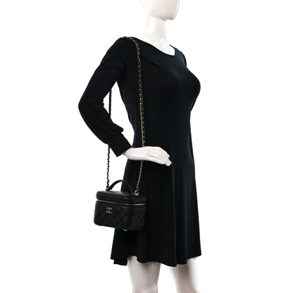 Chanel Caviar Quilted Small CC Vanity Case Black 2 of 10