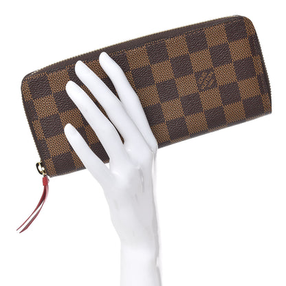 Louis Vuitton Damier Ebene Clemence Wallet Cherry 2 of 7