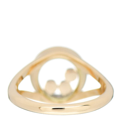 Chopard 18K Yellow Gold Diamond 3 Happy Diamonds Circle Ring 53 6.25 4 of 5