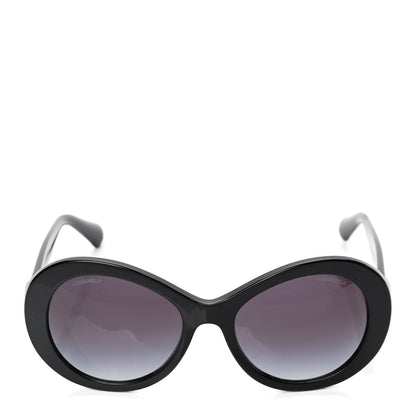 Chanel Oval CC Sunglasses 5372 Black 2 of 6