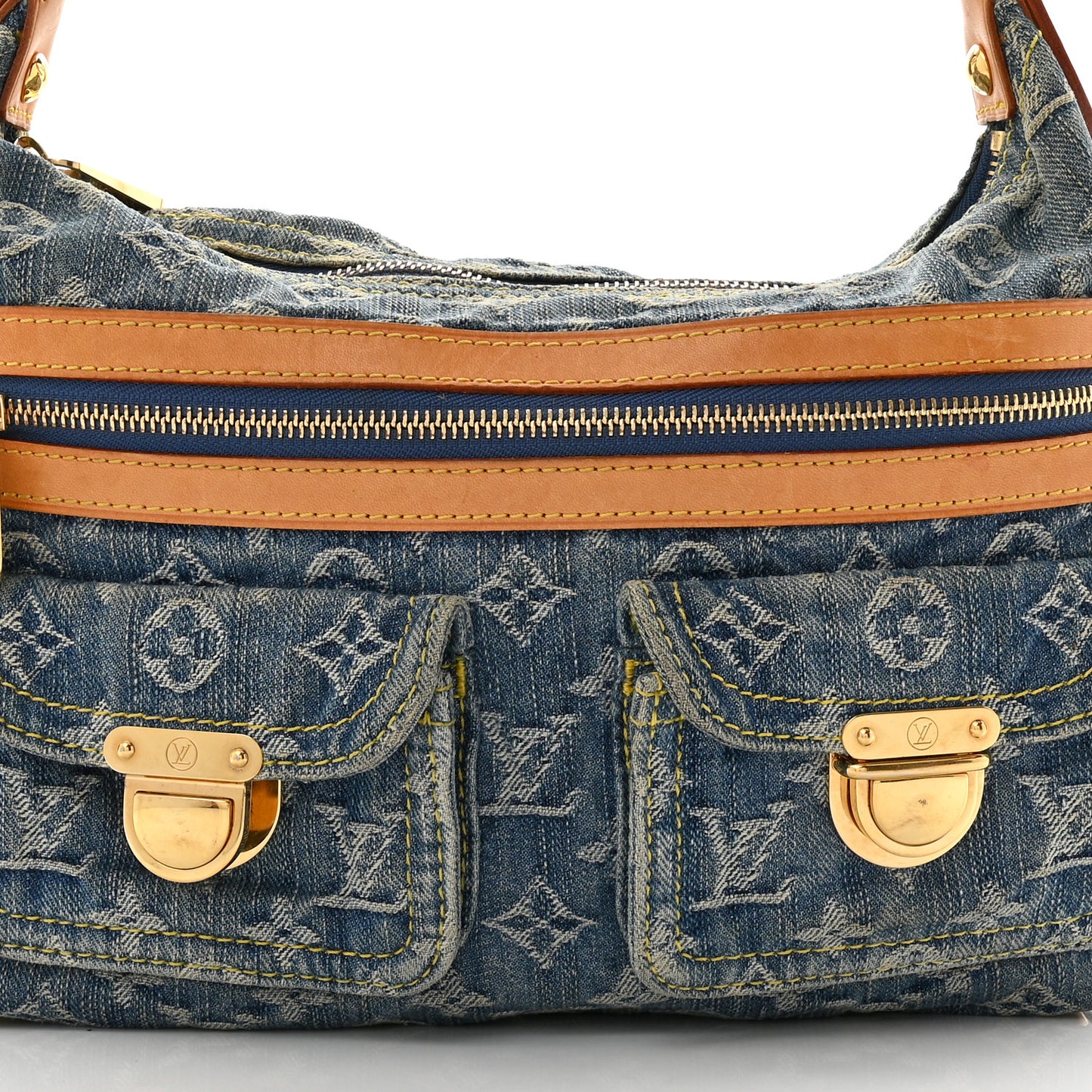 Monogram Denim Baggy PM Blue
