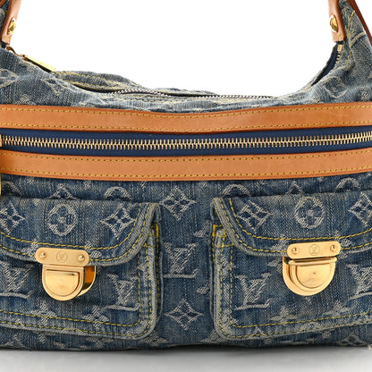 Louis Vuitton Monogram Denim Baggy PM Blue 6 of 8