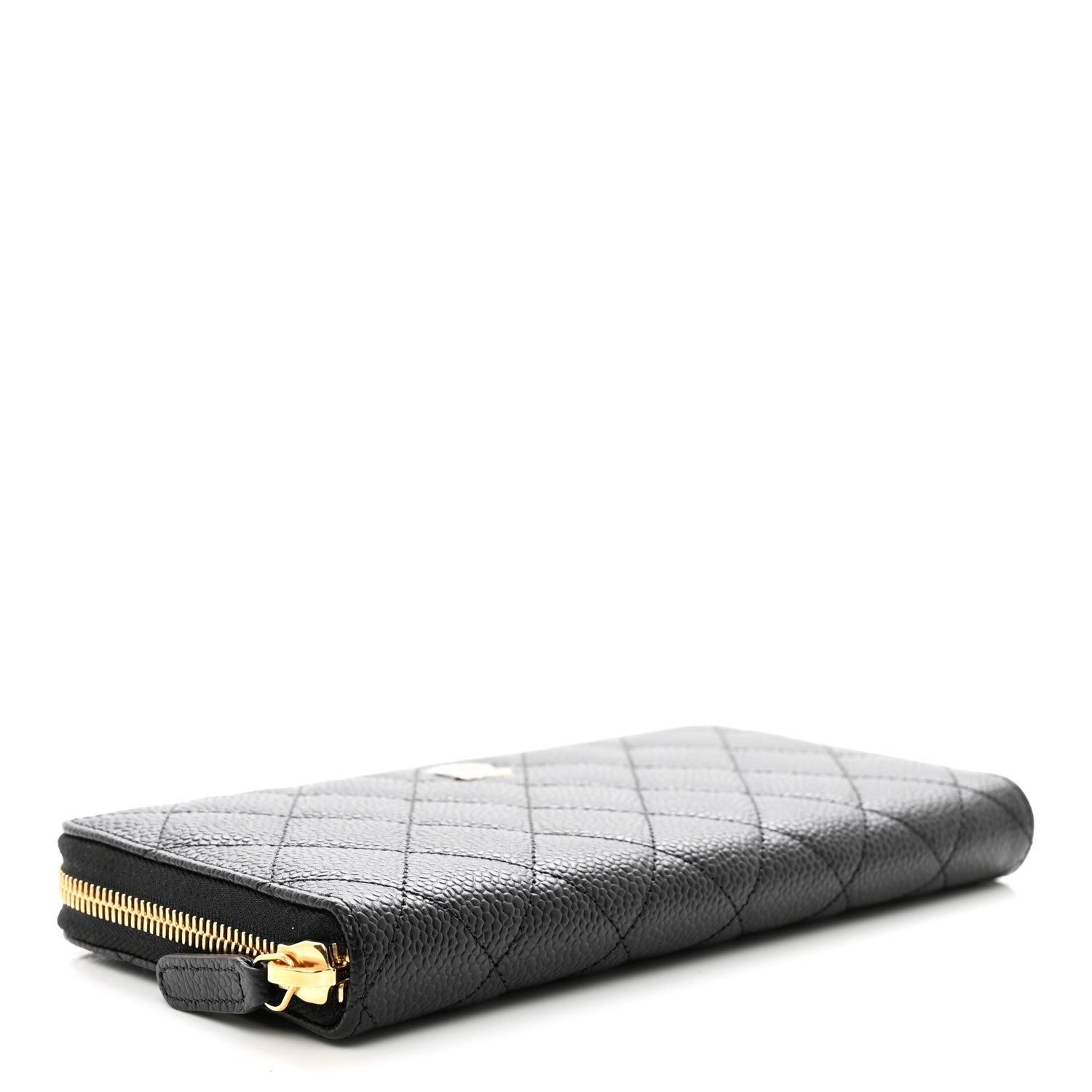 Chanel Caviar Quilted Large Gusset Zip Around Wallet Black 4 of 8