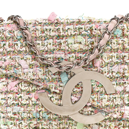 Chanel Tweed Diagonal CC Small Flap Pink Multicolor 7 of 9