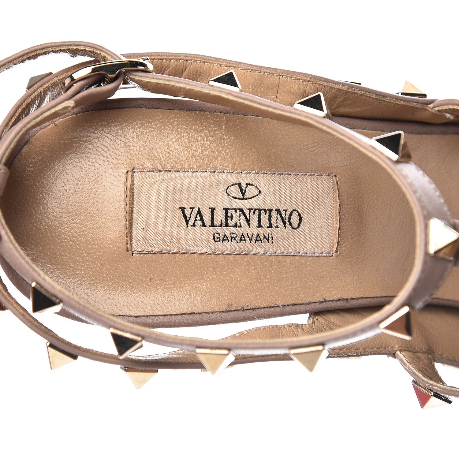 Valentino Garavani Patent Nappa Rockstud Ankle Strap 100mm Pumps 39.5 Poudre 6 of 9